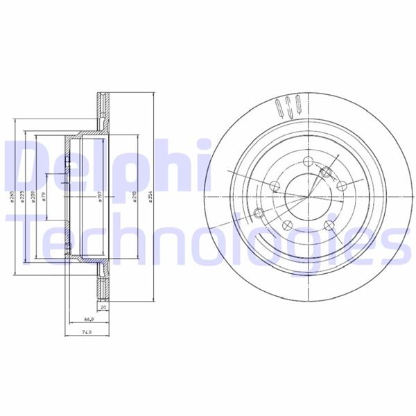 DELPHI BG4021C Fren Sistemleri Fren Diski - LAND ROVER RANGE ROVER III (L322) uyumlu
