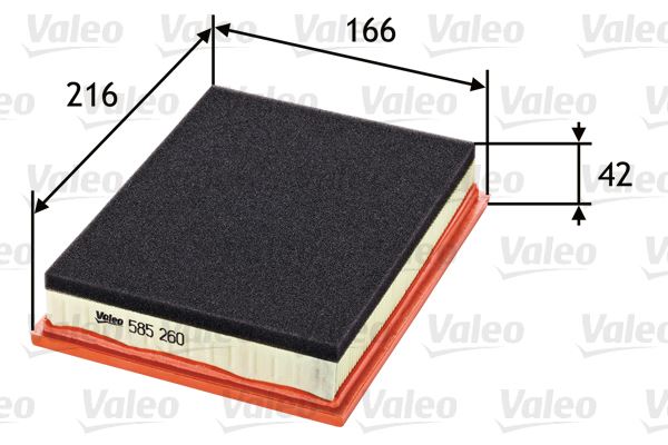 VALEO 585260 Motor Hava Filtresi - MINI MINI (R50, R53) uyumlu