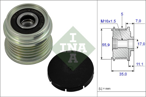 Schaeffler INA 535 0008 10 Elektrik Sistemi Alternatör - AUDI A4 B5 (8D2) uyumlu