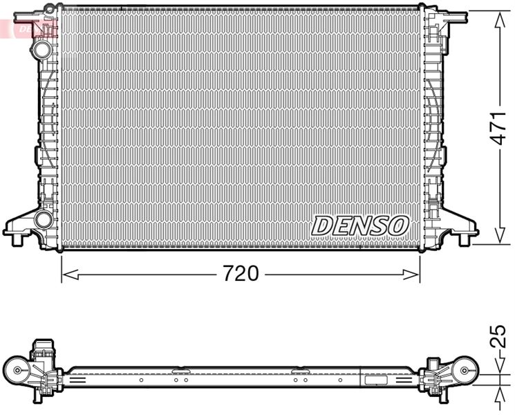 DENSO DRM02043 Soğutma Sistemi Su Soğutucu & Parçaları - AUDI Q7 (4MB, 4MG, 4MQ) uyumlu