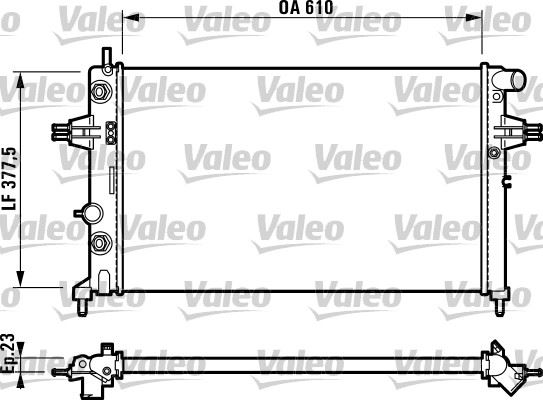VALEO 732549 Soğutma Sistemi Su Soğutucu & Parçaları - OPEL ASTRA G Hatchback (T98) uyumlu