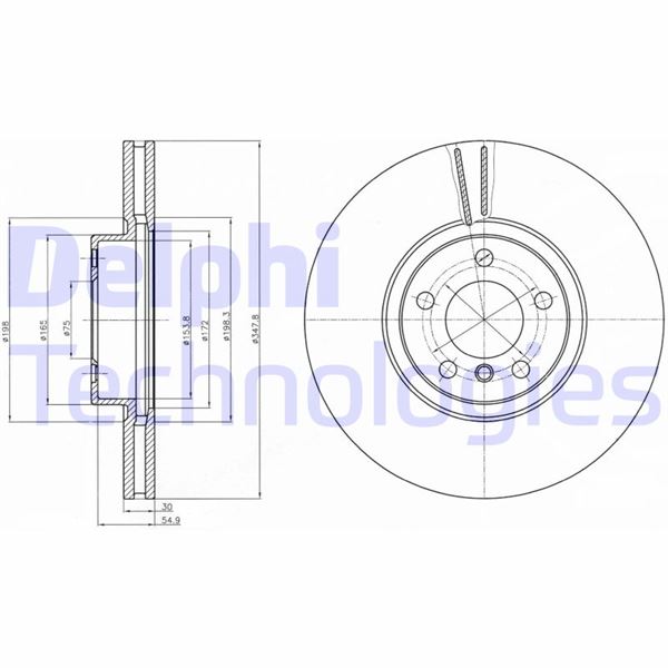 DELPHI BG9063C Fren Sistemleri Fren Diski - BMW X5 (E70) uyumlu