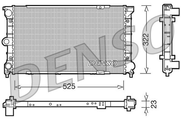 DENSO DRM32031 Soğutma Sistemi Su Soğutucu & Parçaları - VW POLO II (86C, 80) uyumlu