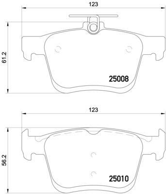 BREMBO P 85 125X Fren Sistemleri Fren Balatası - SEAT LEON ST (5F8) uyumlu