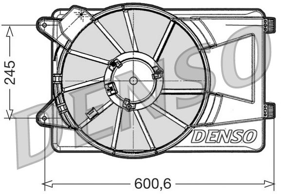 DENSO DER09305 Soğutma Sistemi Fan - ALFA ROMEO MITO (955_) uyumlu