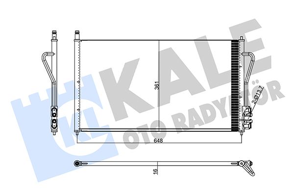 KALE OTO RADYATÖR 358240 İklimlendirme Sistemi Klima Radyatörü - FORD FOCUS I (DAW, DBW) uyumlu