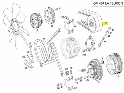 V Kayışı - MERCEDES ORIJINAL - A6139970592 Ürün Görseli