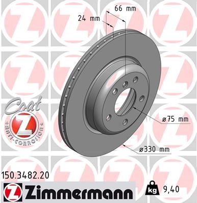 ZIMMERMANN 150.3482.20 Fren Sistemleri Fren Diski - BMW 5 (F10) uyumlu