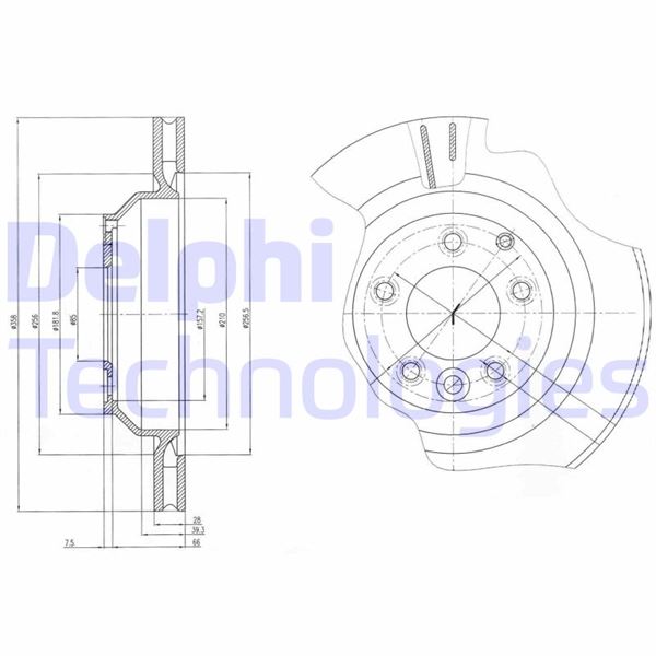 DELPHI BG4070 Fren Sistemleri Fren Diski - PORSCHE CAYENNE (92A) uyumlu