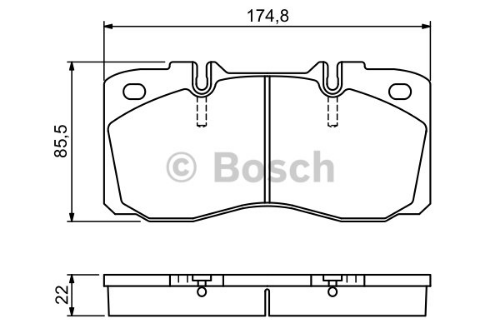 BOSCH 0 986 494 257 Fren Sistemleri Fren Balatası - IVECO DAILY IV Platform şasi uyumlu