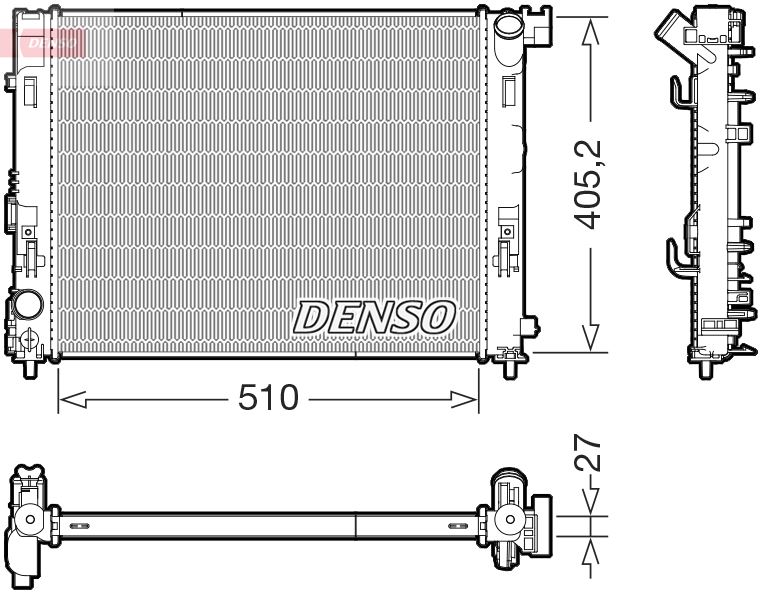 DENSO DRM46076 Soğutma Sistemi Su Soğutucu & Parçaları - NISSAN MICRA V (K14) uyumlu