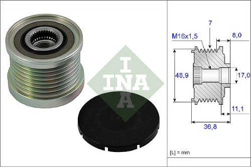 Schaeffler INA 535 0081 10 Elektrik Sistemi Alternatör - RENAULT TRAFIC II Minibüs/Otobüs (JL) uyumlu