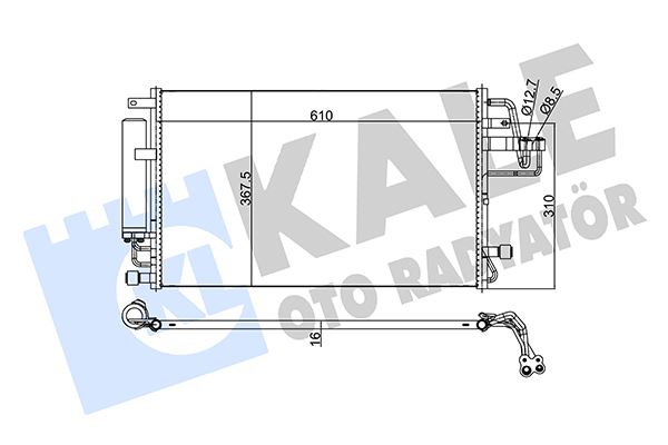 KALE OTO RADYATÖR 379900 İklimlendirme Sistemi Klima Radyatörü - KIA SPORTAGE II (JE_, KM_) uyumlu
