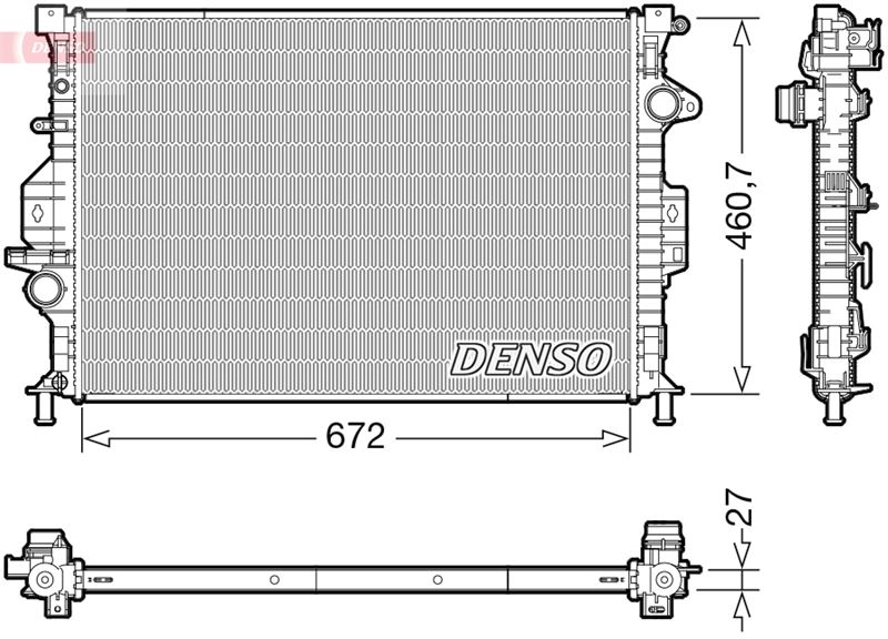 DENSO DRM10115 Soğutma Sistemi Su Soğutucu & Parçaları - FORD KUGA II (DM2) uyumlu