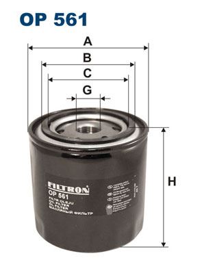 FILTRON OP 561 Motor Yağ Filtresi - VW 412 Variant uyumlu