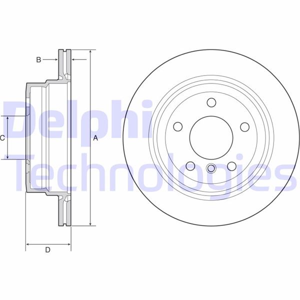 DELPHI BG4946C Fren Sistemleri Fren Diski - BMW 1 Coupe (E82) uyumlu