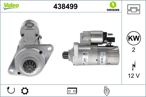 VALEO 438499 Elektrik Sistemi Marş Motoru - VW PASSAT B7 (362) uyumlu