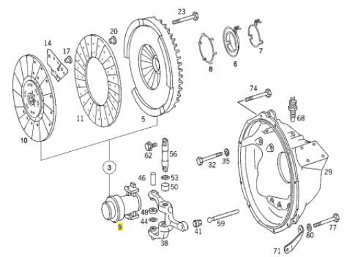 Debriyaj Rulmanı - MERCEDES ORIJINAL - A0012508615 Ürün Görseli