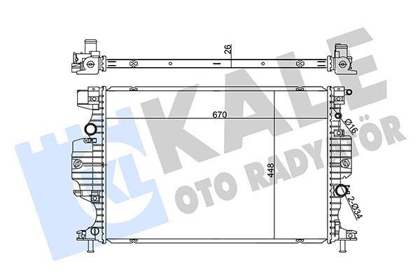 KALE OTO RADYATÖR 355895 Soğutma Sistemi Su Soğutucu & Parçaları - FORD MONDEO V Sedan (CD) uyumlu