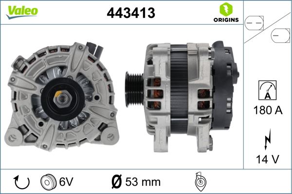 VALEO 443413 Elektrik Sistemi Alternatör - JAGUAR XE (X760) uyumlu