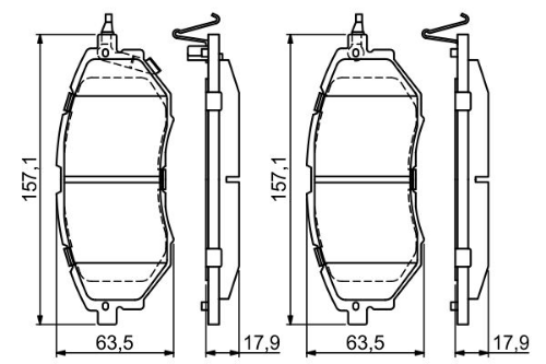 BOSCH 0 986 494 679 Fren Sistemleri Fren Balatası - SUBARU OUTBACK (BL, BP) uyumlu