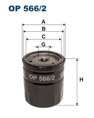 FILTRON OP 566/2 Motor Yağ Filtresi - ALFA ROMEO 33 (907_) uyumlu