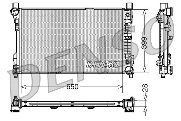 DENSO DRM17079 Soğutma Sistemi Su Soğutucu & Parçaları - MERCEDES-BENZ C-SERISI T-Model (S203) uyumlu