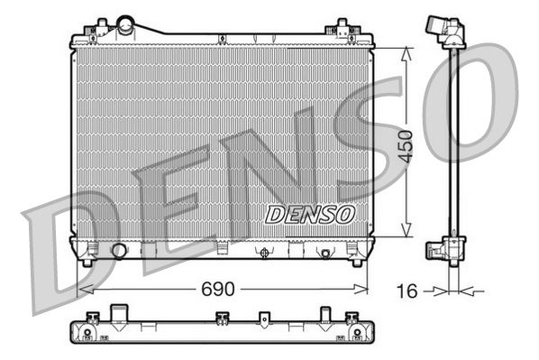 DENSO DRM47011 Soğutma Sistemi Su Soğutucu & Parçaları - SUZUKI GRAND VITARA II (JT, TE, TD) uyumlu