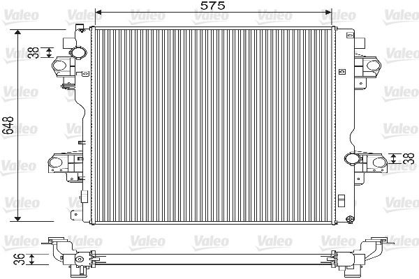 VALEO 733207 Soğutma Sistemi Su Soğutucu & Parçaları - TOYOTA LAND CRUISER PRADO (_J15_) uyumlu