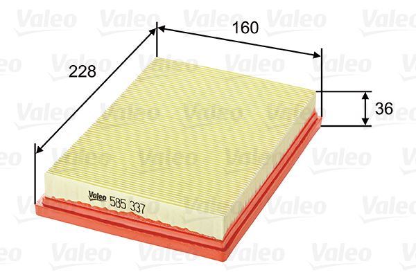 VALEO 585337 Motor Hava Filtresi - TOYOTA COROLLA Station wagon (_E11_) uyumlu