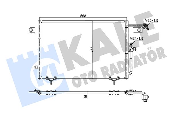 KALE OTO RADYATÖR 353040 İklimlendirme Sistemi Klima Radyatörü - AUDI 100 C4 Sedan (4A2) uyumlu