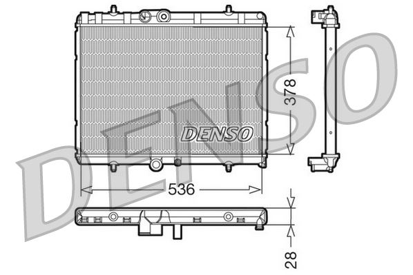 DENSO DRM07015 Soğutma Sistemi Su Soğutucu & Parçaları - PEUGEOT 307 (3A/C) uyumlu