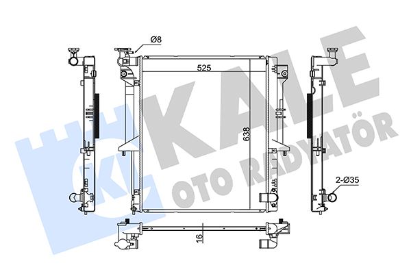 KALE OTO RADYATÖR 370400 Soğutma Sistemi Su Soğutucu & Parçaları - MITSUBISHI L200 / TRITON (KA_T, KB_T) uyumlu
