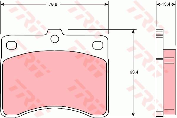 TRW GDB736 Fren Sistemleri Fren Balatası - DAIHATSU CUORE II (L80, L81) uyumlu