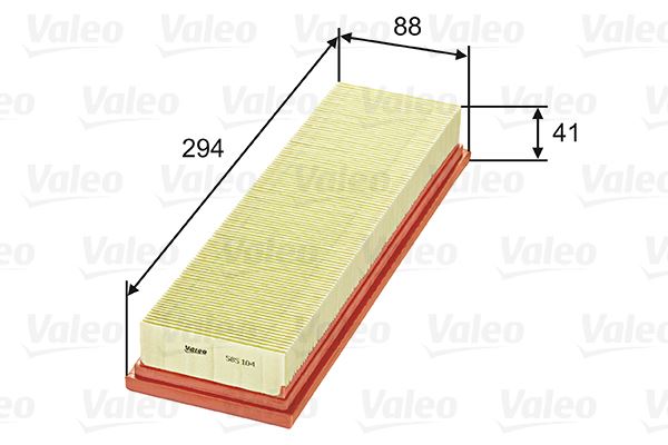 VALEO 585104 Motor Hava Filtresi - RENAULT RAPID Kasa/büyük limuzin (F40_, G40_) uyumlu