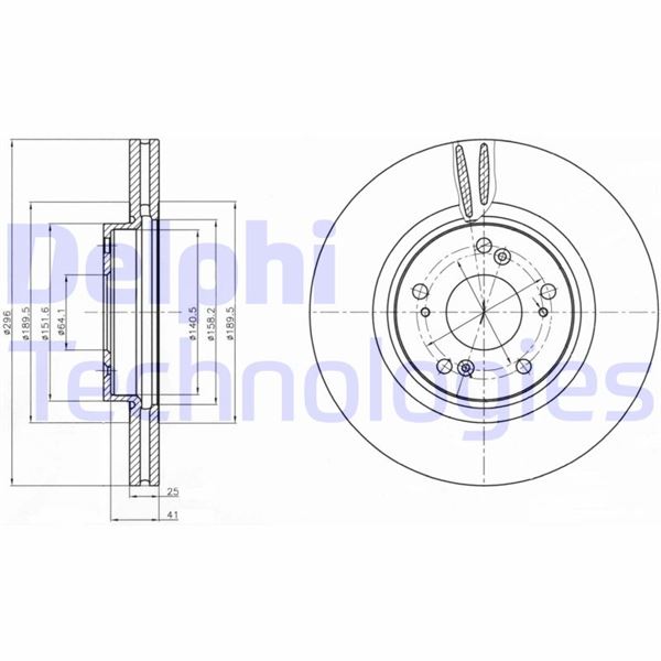 DELPHI BG4224 Fren Sistemleri Fren Diski - HONDA ACCORD VIII (CU) uyumlu