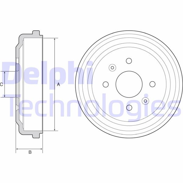 DELPHI BF548 Fren Sistemleri Fren Kampanası - CHEVROLET AVEO / KALOS Sedan (T250, T255) uyumlu
