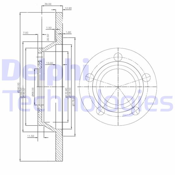 DELPHI BG2987 Fren Sistemleri Fren Diski - AUDI A4 B5 (8D2) uyumlu