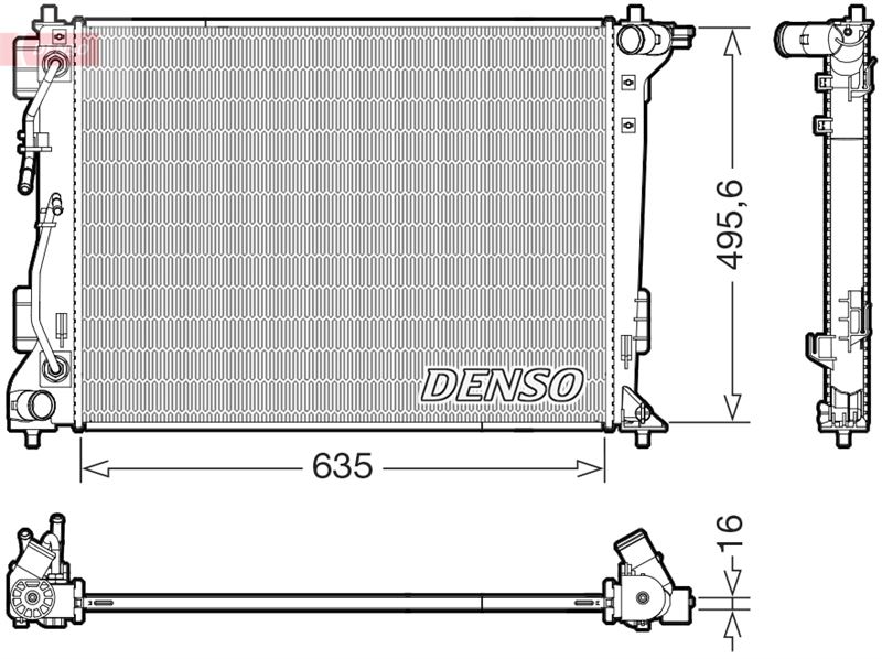 DENSO DRM41036 Soğutma Sistemi Su Soğutucu & Parçaları - HYUNDAI TUCSON (TL, TLE) uyumlu