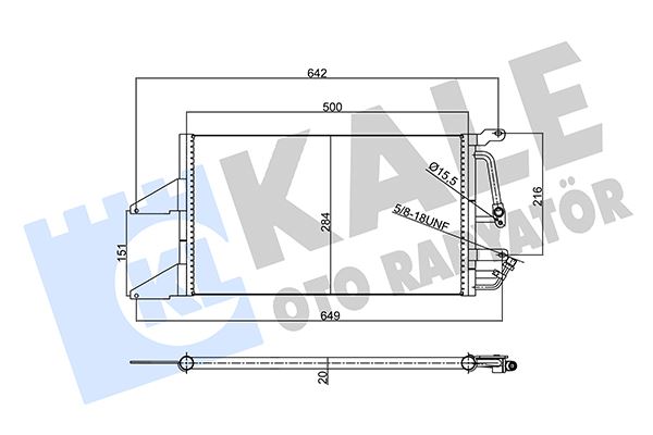 KALE OTO RADYATÖR 358720 İklimlendirme Sistemi Klima Radyatörü - FIAT PUNTO (176_) uyumlu