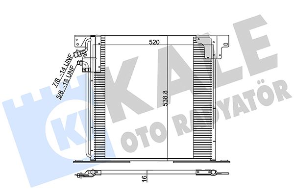 KALE OTO RADYATÖR 381200 İklimlendirme Sistemi Klima Radyatörü - MERCEDES-BENZ VITO Minibüs/Otobüs (W638) uyumlu