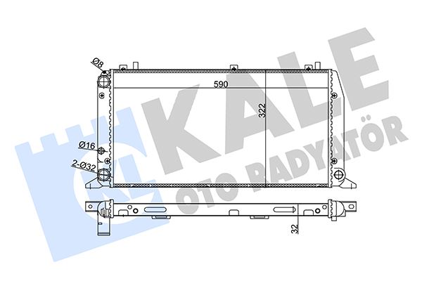 KALE OTO RADYATÖR 367400 Soğutma Sistemi Su Soğutucu & Parçaları - AUDI 80 B3 Sedan (893, 894, 8A2) uyumlu