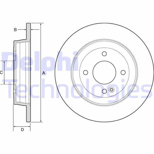 DELPHI BG4564 Fren Sistemleri Fren Diski - KIA RIO III (UB) uyumlu