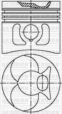 YENMAK 31-03633-000 Motor Piston Seti - MERCEDES-BENZ 123 Sedan (W123) uyumlu