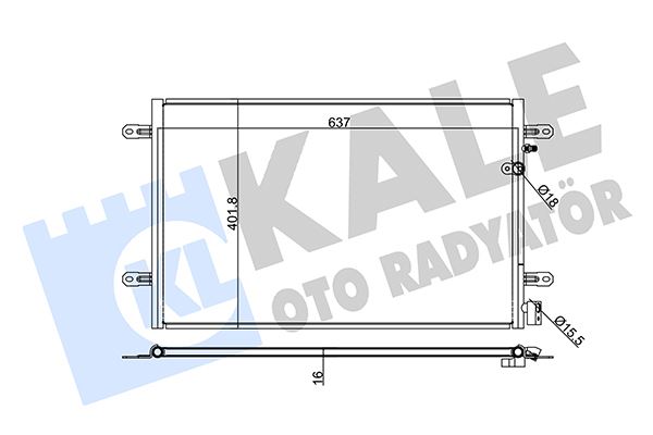 KALE OTO RADYATÖR 375300 İklimlendirme Sistemi Klima Radyatörü - AUDI A6 C6 (4F2) uyumlu