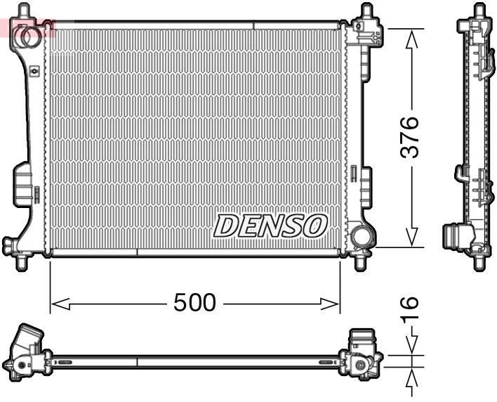DENSO DRM41010 Soğutma Sistemi Su Soğutucu & Parçaları - HYUNDAI i20 I (PB, PBT) uyumlu