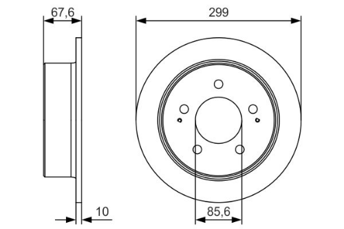 BOSCH 0 986 479 U21 Fren Sistemleri Fren Diski - SSANGYONG KYRON uyumlu