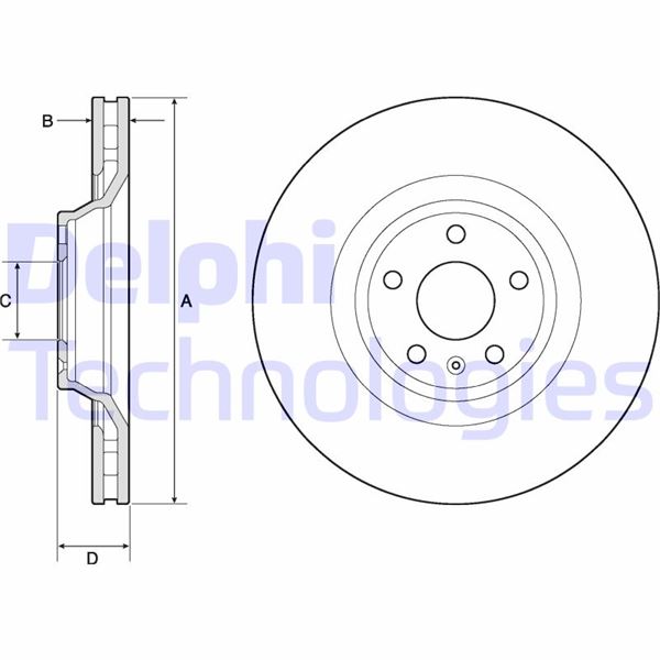 DELPHI BG9955 Fren Sistemleri Fren Diski - AUDI A6 C5 (4B2, 4B4) uyumlu