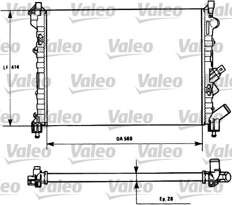 VALEO 731128 Soğutma Sistemi Su Soğutucu & Parçaları - RENAULT LAGUNA I (B56_, 556_) uyumlu