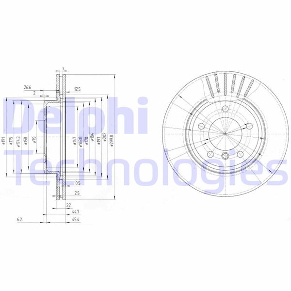 DELPHI BG3527C Fren Sistemleri Fren Diski - BMW 3 (E46) uyumlu